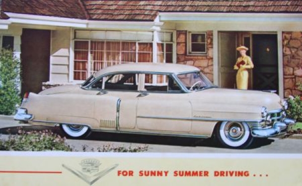 Cadillac Modelprogram 1953 "For sunny summer driving" Carbrochure (9443)
